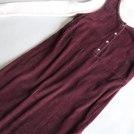 SLEEVELESS WIDE WALE CORDUROY DRESS