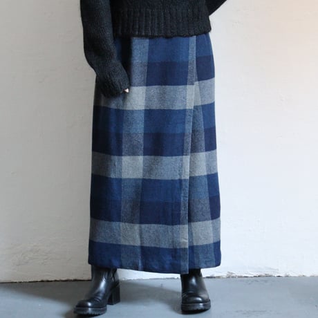 WOOL WRAP LONG SKIRT