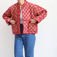 INDIAN COTTON STAND COLLAR QUILTING JACKET