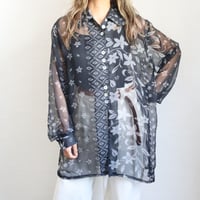 EURO SHEER FLOWER SHIRT