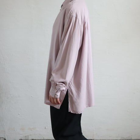OPEN COLLAR SILK BLOUSE