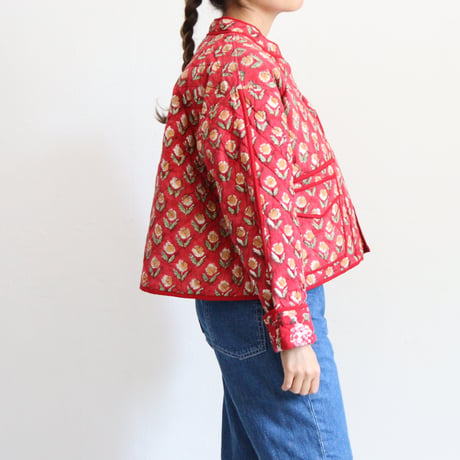 INDIAN COTTON STAND COLLAR QUILTING JACKET