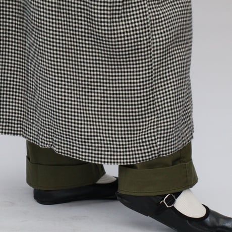 GINGHAM CHECK CHINA BUTTON DRESS