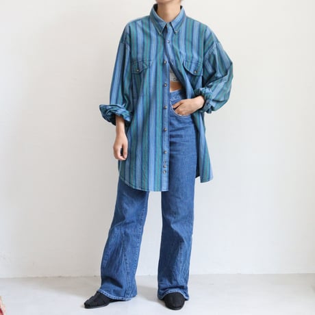 FINE STRIPE COTTON L/S SHIRT
