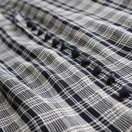 MONOTONE CHECK LONG DRESS