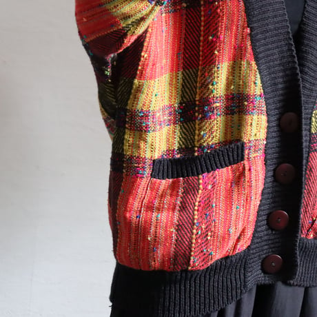 COTTON RAMIE KNIT CARDIGAN