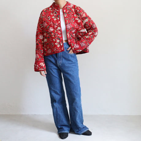 INDIAN COTTON STAND COLLAR QUILTING JACKET
