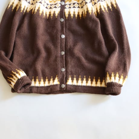 VINTAGE NORDIC HAND KNIT WOOL CARDIGAN