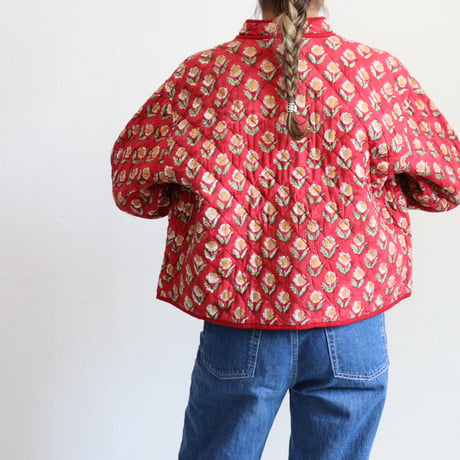 INDIAN COTTON STAND COLLAR QUILTING JACKET
