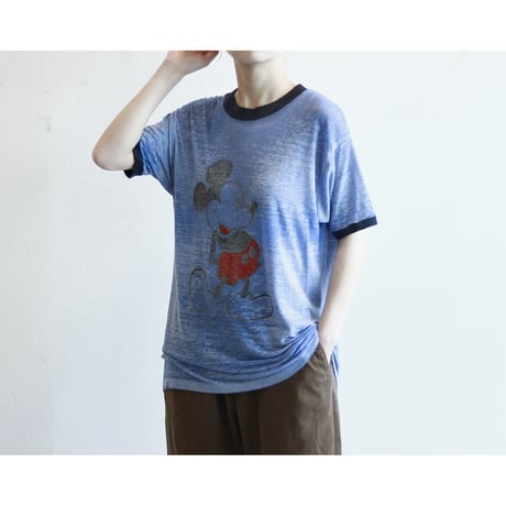 1970s - 1980s Vintage “Mickey Mouse” Ringer Tshirt