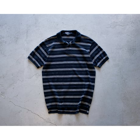 1990s “Polo Ralph Lauren” Stripe Polo Shirt / Made in Bolivia