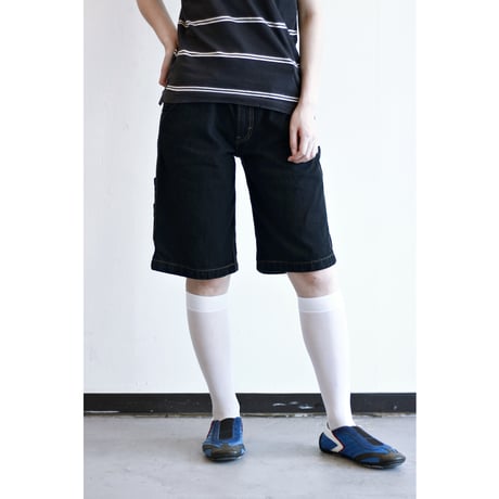2000s “Levi's” 8Pockets Painter Black Denim Shorts