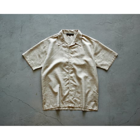 Vintage Textile Waven Opencollar Shirt / Made in India