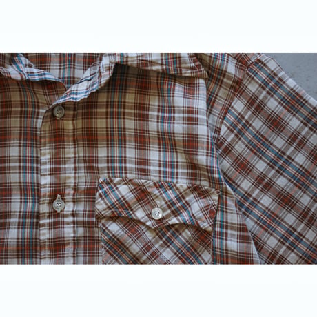 1970s “JCPenny” Plain Pockets Plaid Shirt