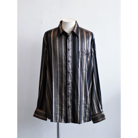Luxe Shiny Striped Shirt