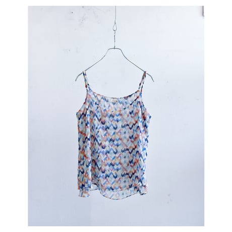 Vintage Colorful Geometric Sheer Camisole