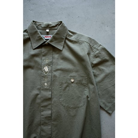 EU Vintage Embroidered Flyfront Tyrol Shirt