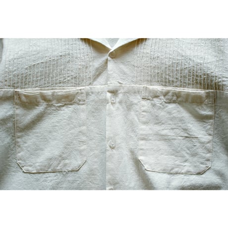 〜1990s Vintage Pintuck Guayabera Shirt / Made in Mexico