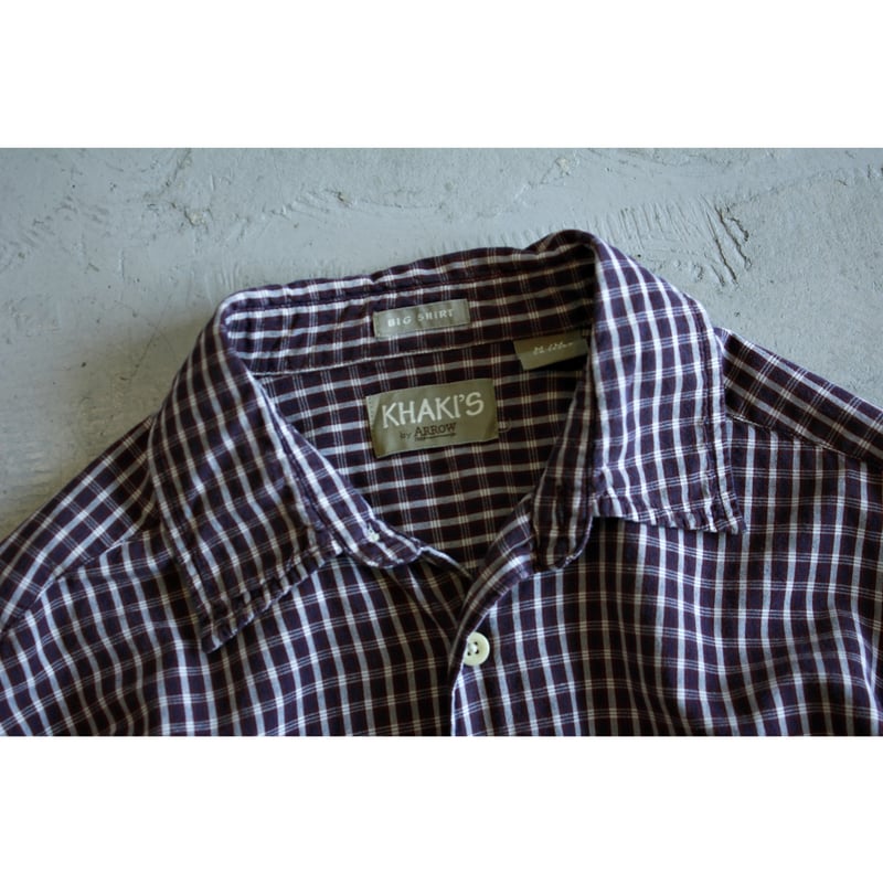 90s KHAKIS ARROW チェック長袖シャツ BIGOXFRDレア L ブランド古着】ARROW / アロー 70s チェック 長袖シャツ | 長袖