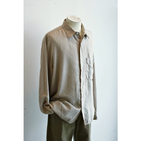 Vintage Luxe Embroidered Waven Shirt / Made in Italy