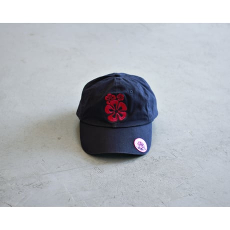 Flower Embroidered Cotton Cap