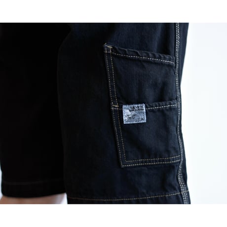 2000s “Levi's” 8Pockets Painter Black Denim Shorts