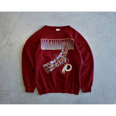 1990s NFL Redskins Print Sweatshirt / Made in USA