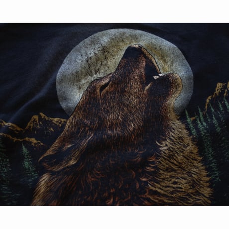 1990s Vintage Zipit Wolf Graphic Tshirt