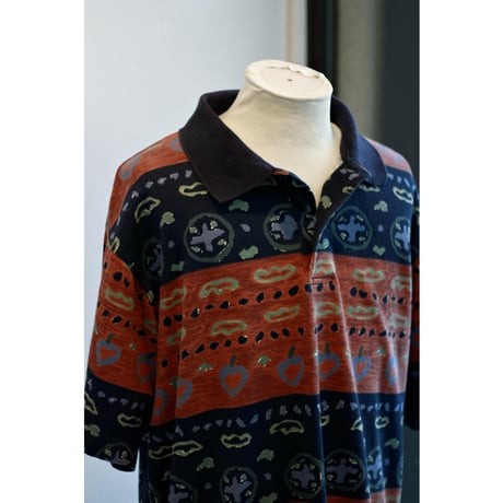 Vintage Abstract Art Polo Shirt