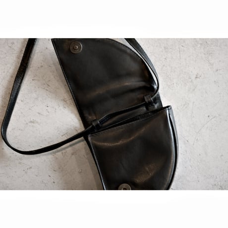 1980s Vintage Lopsided Leather Shoulder Bag