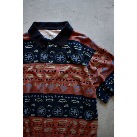 Vintage Abstract Art Polo Shirt