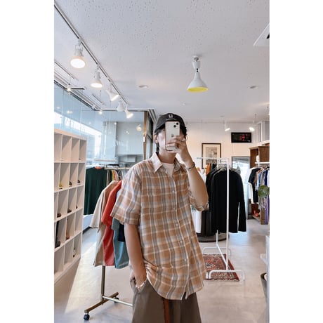 1980s〜 Pale Tone Color Plaid Shirt