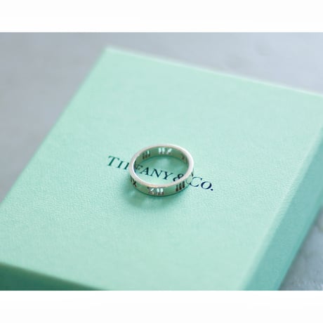 Vintage “Tiffany&Co.” Atlas Narrow Silver Ring #8.5