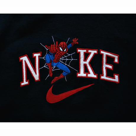 “Spider-Man” × “NIKE” Parody Embroidered Sweatshirt