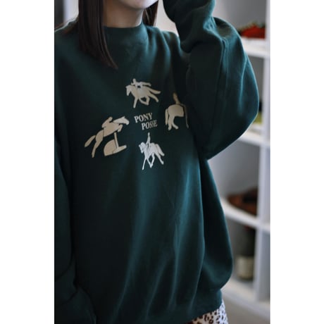 1990s〜 Horse Print Sweatshirt / Made in USA | n