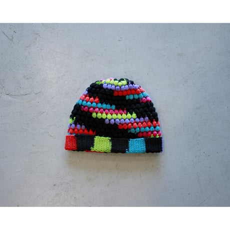 Multicolored Crochet Knit Beanie