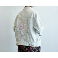 “Levi's” Floral Embroidery Denim Jacket