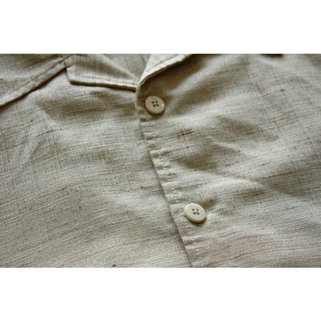 Vintage Textile Waven Opencollar Shirt / Made in India