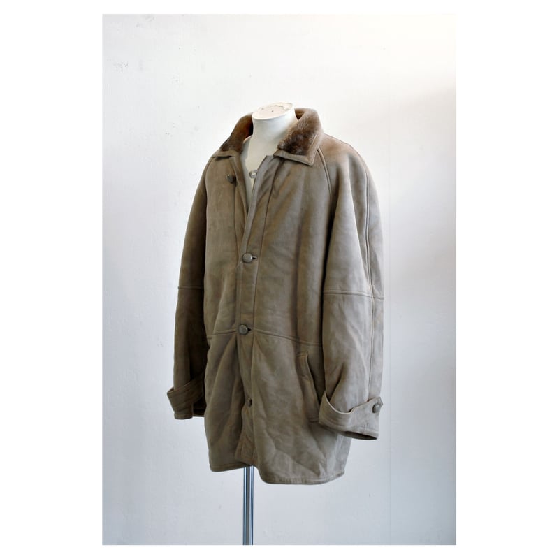 155cm〜shearling jacket mouton euro bintage 久遠 - ブルゾン