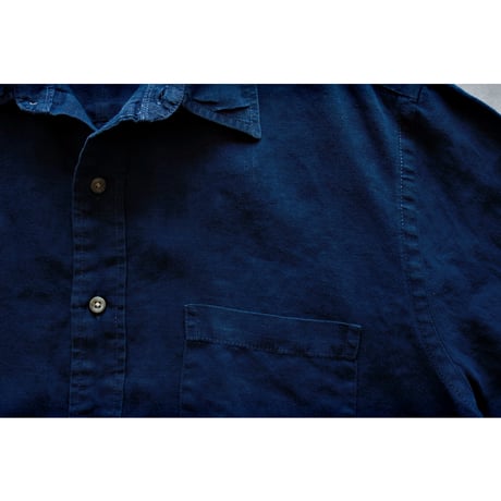 Vintage Navy Color Linen Shirt