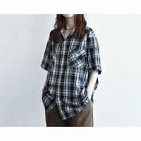 1980s〜 Vintage Black Plaid Western Shirt