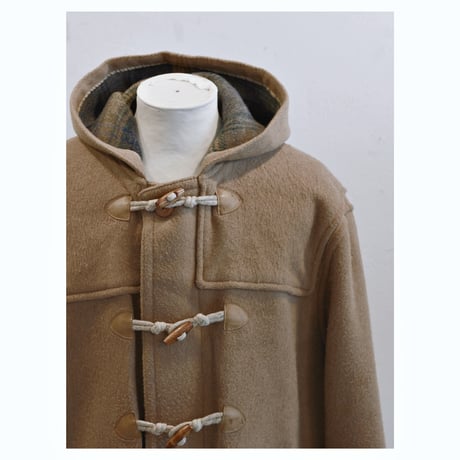 Italian Vintage Hooded Melton Duffle Coat