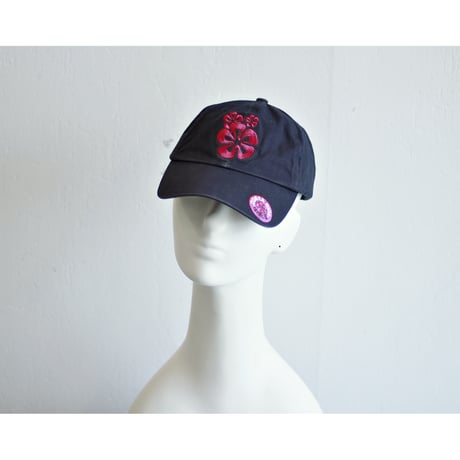 Flower Embroidered Cotton Cap