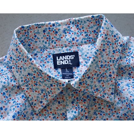 “Lands' End” Ditsy Print Shirt