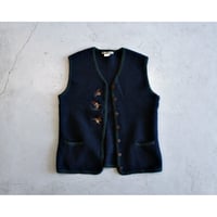 Vintage Ducks Embroidered Wool Vest