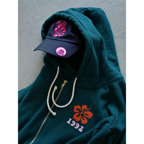 Flower Embroidered Cotton Cap