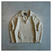 1980s ”KENNIGTON“ Pocketed Nep Knit Sweater