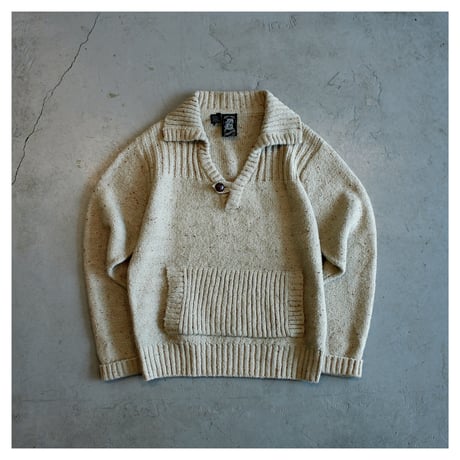 1980s ”KENNIGTON“ Pocketed Nep Knit Sweater