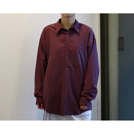 1990s Rayon Blend Purple Shirt