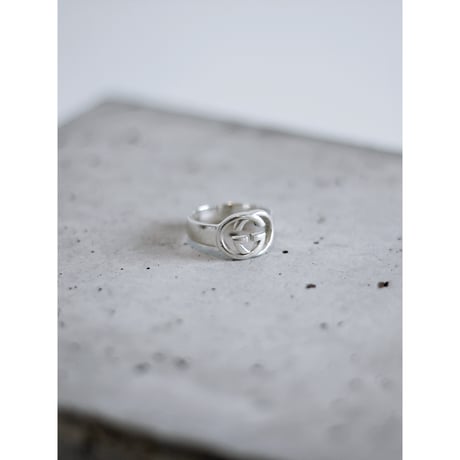 “GUCCI” Interlocking G Silver Ring / Made in Italy